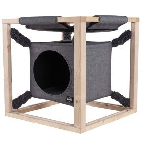 Quapas! Catcube graues Katzenbett mit Hängematte M 54x54x54 cm von Quapas!, Katzenbetten - Ref: Foro24-432081, Preis: 73,99 €...