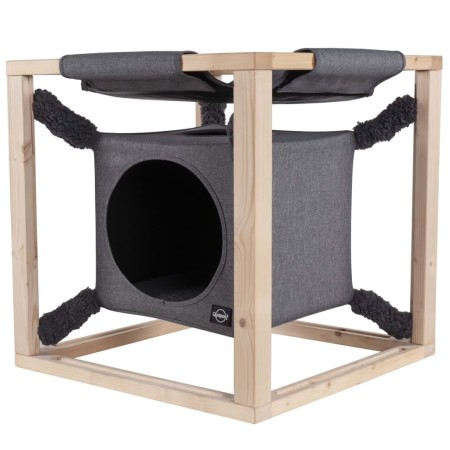 Quapas! Cat bed with gray Catcube hammock M 54x54x54 cm by Quapas!, Cat beds - Ref: Foro24-432081, Price: 73,99 €, Discount: %