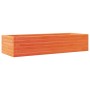 Solid pine wood planter in brown wax 110x40x23 cm by , Pots and planters - Ref: Foro24-847230, Price: 72,04 €, Discount: %