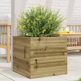 Jardinera de madera de pino impregnada 50x50x45,5 cm de , Maceteros y jardineras - Ref: Foro24-847247, Precio: 83,99 €, Descu...