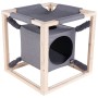 Quapas! Catcube graues Katzenbett mit Hängematte M 54x54x54 cm von Quapas!, Katzenbetten - Ref: Foro24-432081, Preis: 73,02 €...