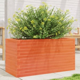 Solid pine wood planter in brown wax 90x40x45.5 cm by , Pots and planters - Ref: Foro24-847270, Price: 116,99 €, Discount: %