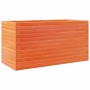 Solid pine wood planter in brown wax 90x40x45.5 cm by , Pots and planters - Ref: Foro24-847270, Price: 116,73 €, Discount: %