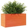 Solid pine wood planter in brown wax 90x40x45.5 cm by , Pots and planters - Ref: Foro24-847270, Price: 116,73 €, Discount: %