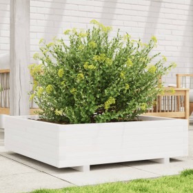 Solid white pine wood planter 90x90x26.5 cm by , Pots and planters - Ref: Foro24-847314, Price: 111,99 €, Discount: %