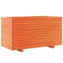 Solid pine wood planter in brown wax 90x40x49.5 cm by , Pots and planters - Ref: Foro24-847375, Price: 133,18 €, Discount: %