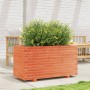 Solid pine wood planter in brown wax 90x40x49.5 cm by , Pots and planters - Ref: Foro24-847375, Price: 133,18 €, Discount: %