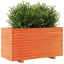 Solid pine wood planter in brown wax 90x40x49.5 cm by , Pots and planters - Ref: Foro24-847375, Price: 133,18 €, Discount: %