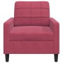 Sillón de terciopelo rojo tinto 60 cm de , Sofás - Ref: Foro24-4007608, Precio: 152,08 €, Descuento: %