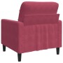 Sillón de terciopelo rojo tinto 60 cm de , Sofás - Ref: Foro24-4007608, Precio: 152,08 €, Descuento: %