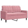 Zweiplätziges Sofa aus rosa Samtstoff, 120 cm. von , Sofas - Ref: Foro24-4007617, Preis: 212,58 €, Rabatt: %