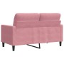 Zweiplätziges Sofa aus rosa Samtstoff, 120 cm. von , Sofas - Ref: Foro24-4007617, Preis: 212,58 €, Rabatt: %