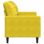 2-seater yellow velvet sofa, 120 cm by , Sofas - Ref: Foro24-4007620, Price: 211,25 €, Discount: %