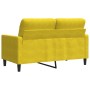 Zweiplätziges Samtsofa in Gelb, 120 cm. von , Sofas - Ref: Foro24-4007620, Preis: 210,98 €, Rabatt: %