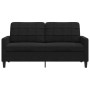 Zweiplätziges Sofa aus schwarzem Samt, 140 cm. von , Sofas - Ref: Foro24-4007629, Preis: 221,19 €, Rabatt: %