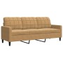 3-seater brown velvet sofa 180 cm by , Sofas - Ref: Foro24-4007641, Price: 275,21 €, Discount: %