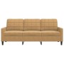 3-seater brown velvet sofa 180 cm by , Sofas - Ref: Foro24-4007641, Price: 275,21 €, Discount: %