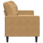 3-seater brown velvet sofa 180 cm by , Sofas - Ref: Foro24-4007641, Price: 275,21 €, Discount: %