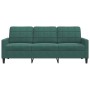 Dreisitzer-Sofa aus dunkelgrünem Samt, 180 cm von , Sofas - Ref: Foro24-4007636, Preis: 291,16 €, Rabatt: %