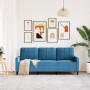 3-seater blue velvet sofa 180 cm by , Sofas - Ref: Foro24-4007643, Price: 275,44 €, Discount: %