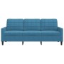 3-seater blue velvet sofa 180 cm by , Sofas - Ref: Foro24-4007643, Price: 275,44 €, Discount: %