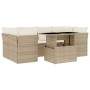 Set sofás de jardín 7 piezas y cojines ratán sintético beige de , Conjuntos de jardín - Ref: Foro24-3266378, Precio: 601,36 €...