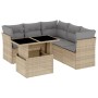 Garden sofa set with 6-piece synthetic rattan beige cushions by , Garden sets - Ref: Foro24-3266579, Price: 436,94 €, Discoun...