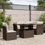 Set of 6-piece garden sofas and brown synthetic rattan cushions by , Garden sets - Ref: Foro24-3266593, Price: 444,75 €, Disc...