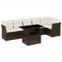 7-piece garden sofa set with brown PE rattan cushions by , Garden sets - Ref: Foro24-3266603, Price: 517,93 €, Discount: %