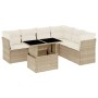 Set of 7-piece garden sofas and beige synthetic rattan cushions by , Garden sets - Ref: Foro24-3266608, Price: 575,49 €, Disc...