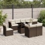 Garden sofa set 9 pieces and brown synthetic rattan cushions by , Garden sets - Ref: Foro24-3266733, Price: 670,70 €, Discoun...