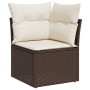 Gartensofagarnitur 9-teilig mit braunen Kissen aus synthetischem Rattan. von , Gartensets - Ref: Foro24-3266733, Preis: 658,9...