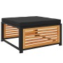 Garden stool with acacia wood cushion 68x68x30 cm by , Modular outdoor sofas - Ref: Foro24-367640, Price: 108,34 €, Discount: %