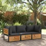 Zweiplätziges Gartensofa mit massivem Akazienholz und Kissen. von , Modulare Sofas für den Außenbereich - Ref: Foro24-367642,...