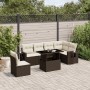 7-piece garden sofa set with brown PE rattan cushions by , Garden sets - Ref: Foro24-3267943, Price: 544,09 €, Discount: %