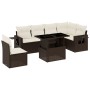 7-piece garden sofa set with brown PE rattan cushions by , Garden sets - Ref: Foro24-3267943, Price: 544,09 €, Discount: %