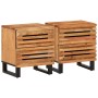 Mesitas de noche 2 uds madera maciza de acacia 40x34x46 cm de , Mesitas de noche - Ref: Foro24-377429, Precio: 157,18 €, Desc...