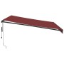 Toldo retráctil automático con LEDs color burdeos 400x350 cm de , Toldos - Ref: Foro24-3215001, Precio: 648,51 €, Descuento: %