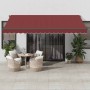 Toldo retráctil manual con LEDs color burdeos 450x350 cm de , Toldos - Ref: Foro24-3215003, Precio: 494,22 €, Descuento: %