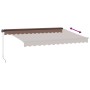 Toldo retráctil manual marrón 350x250 cm de , Toldos - Ref: Foro24-3215739, Precio: 250,99 €, Descuento: %