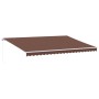 Manual retractable brown awning 500x300 cm by , Awnings - Ref: Foro24-3215628, Price: 420,78 €, Discount: %