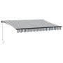 Toldo retráctil manual con LED antracita y blanco 350x250 cm de , Toldos - Ref: Foro24-3216147, Precio: 258,36 €, Descuento: %