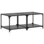 Black glass and steel coffee tables, set of 2, 50x50x40 cm by , Coffee table - Ref: Foro24-845973, Price: 85,90 €, Discount: %