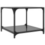 Black glass and steel coffee tables, set of 2, 50x50x40 cm by , Coffee table - Ref: Foro24-845973, Price: 85,90 €, Discount: %