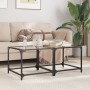 2 units of transparent glass and steel coffee tables 50x50x40 cm by , Coffee table - Ref: Foro24-845967, Price: 59,71 €, Disc...