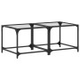 2 units of transparent glass and steel coffee tables 50x50x40 cm by , Coffee table - Ref: Foro24-845967, Price: 59,71 €, Disc...