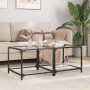 2 units of transparent glass and steel coffee tables 50x50x40 cm by , Coffee table - Ref: Foro24-845971, Price: 75,90 €, Disc...