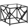 Steel coffee table with transparent glass top 50x50x41 cm by , Coffee table - Ref: Foro24-845992, Price: 48,27 €, Discount: %