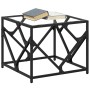 Steel coffee table with transparent glass top 50x50x41 cm by , Coffee table - Ref: Foro24-845992, Price: 48,27 €, Discount: %