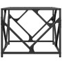 Steel coffee table with transparent glass top 50x50x41 cm by , Coffee table - Ref: Foro24-845992, Price: 48,27 €, Discount: %